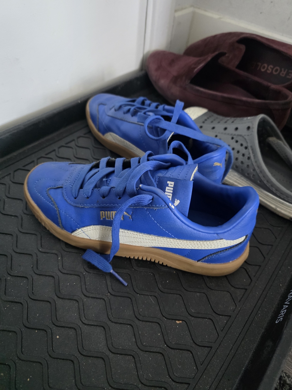 Puma Royal Blue Sneakers with White Formstrip and Gum Sole